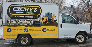 Cichy's Water & Sewer truck
